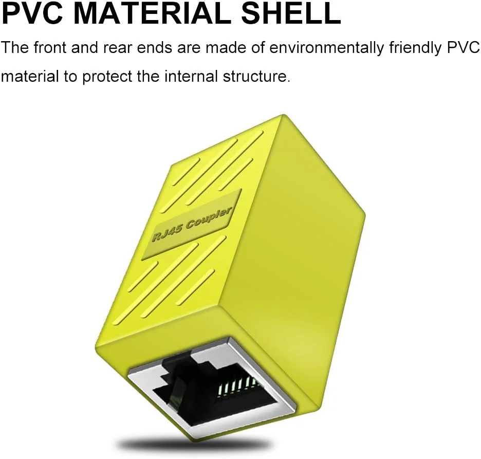 کوپلر RJ45 بسته 5 عددی، توسعه دهنده اترنت RJ45، برای کابل اترنت Cat7/Cat6/Cat5e/Cat5 - کوپلر کابل شبکه مادگی به مادگی (رنگ)