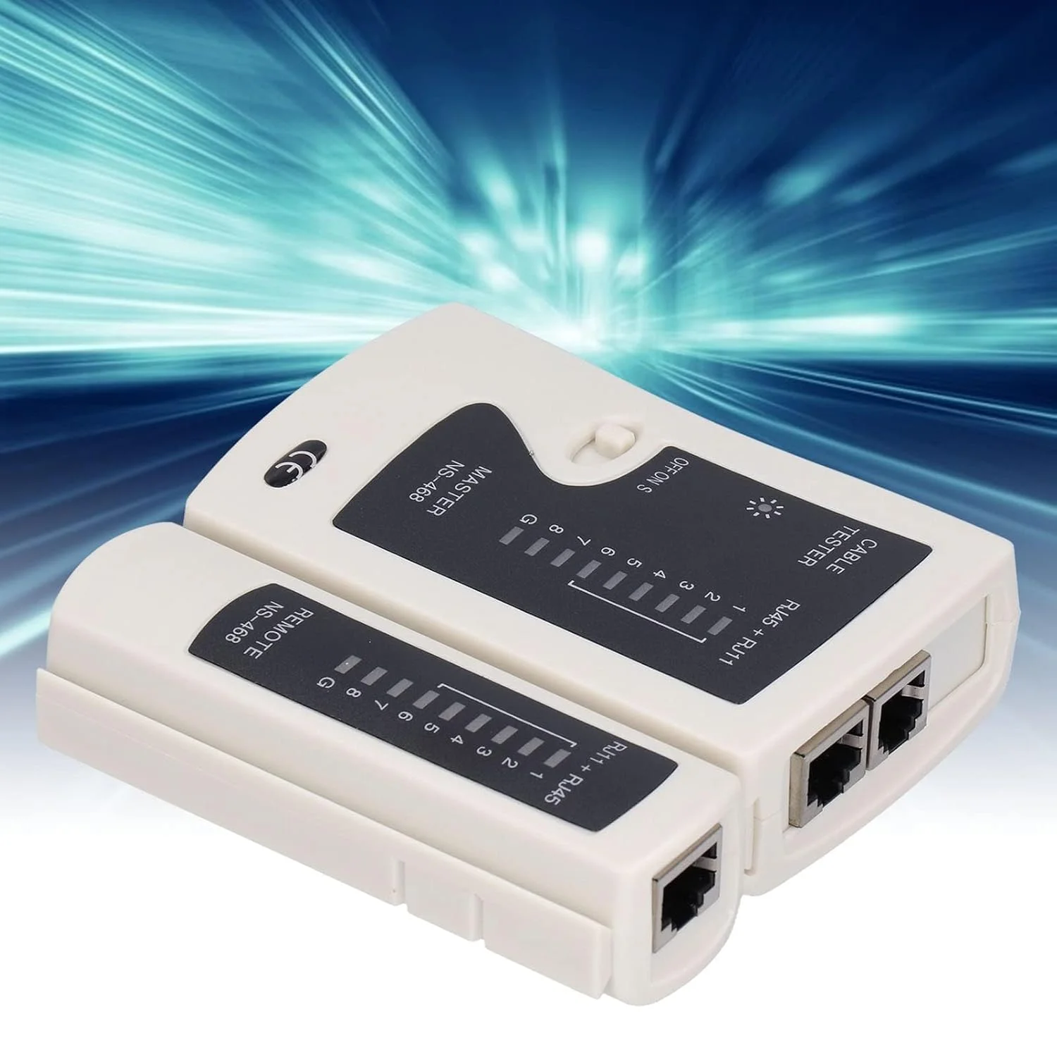 تستر کابل شبکه آگاتیج مدل NS-468، تستر کابل جهانی BNC با پوسته ABS و کیف نگهداری