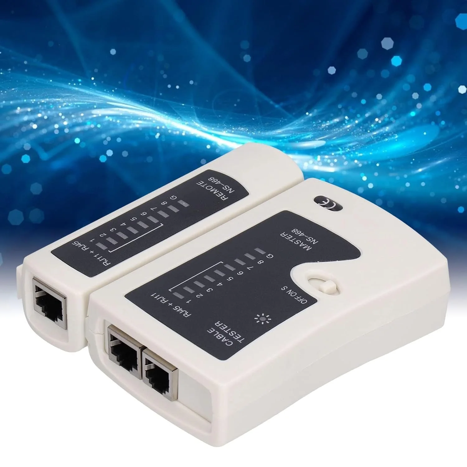 تستر کابل شبکه آگاتیج مدل NS-468، تستر کابل جهانی BNC با پوسته ABS و کیف نگهداری