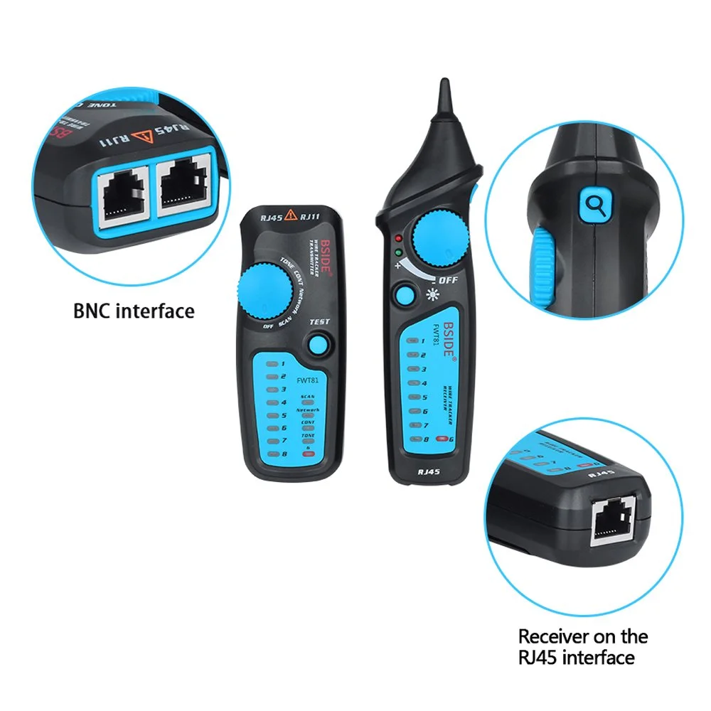 ردیاب کابل شبکه چند منظوره LCD مدل Andoer BSIDE، ردیاب سیم RJ11 RJ45 ردیاب کابل شبکه چند منظوره LCD مدل Andoer BSIDE، ردیاب سیم RJ11 RJ45