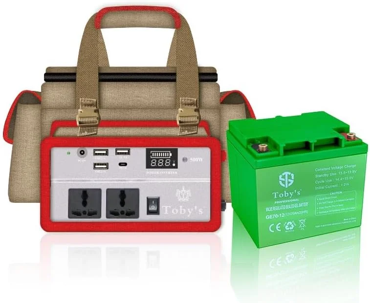 اینورتر برق 220 ولت توبی مدل TBS 70A با باتری قابل شارژ 55000 میلی آمپر ساعت مناسب کمپینگ