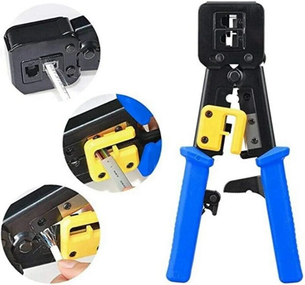 مجموعه ابزار تست شبکه 10 در 1 ARAST، کیت تعمیر ابزار شبکه قابل حمل تستر کابل شبکه، سیم لخت کن کابل LAN، انبر پرس، ابزار تعمیر خط LEOWE