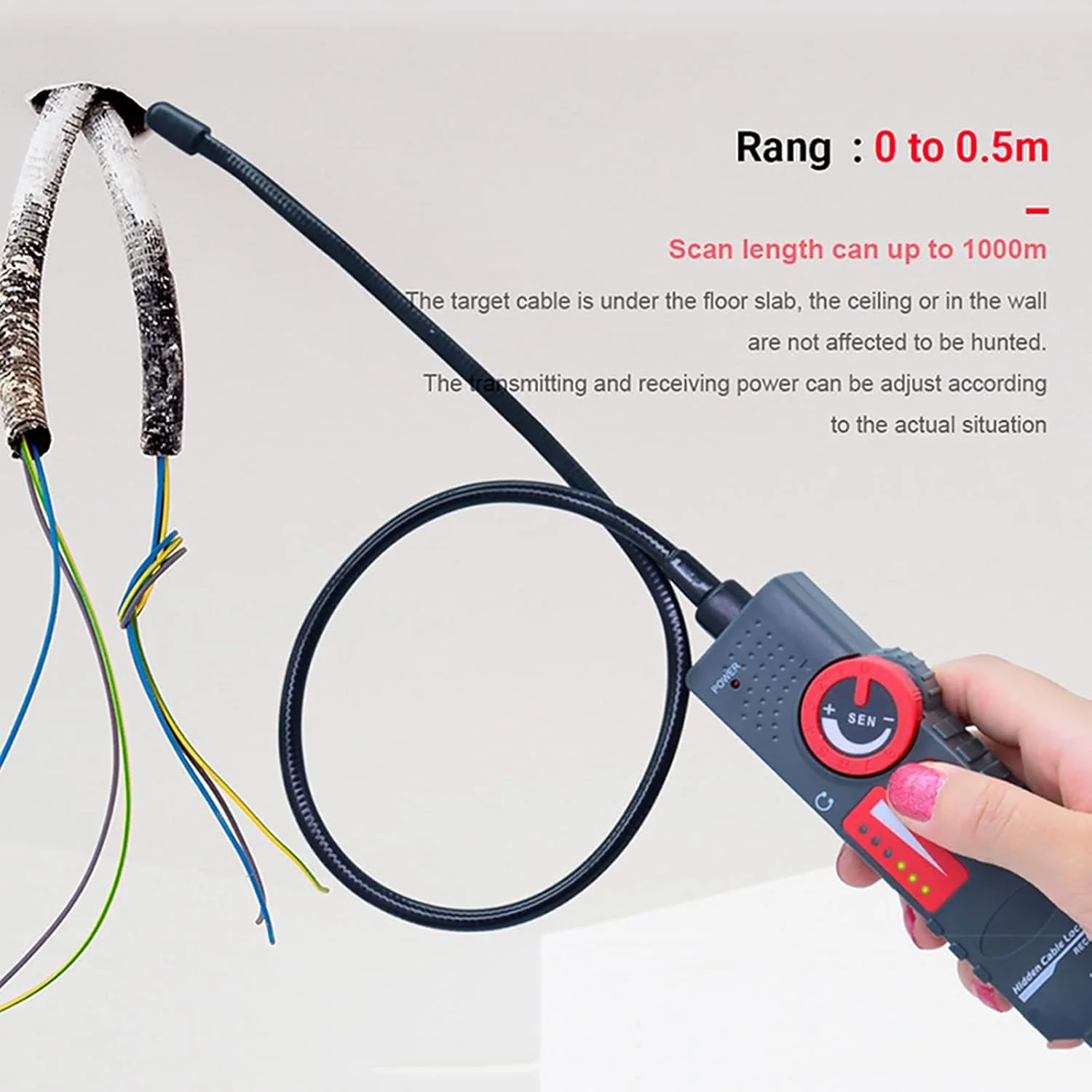 ردیاب کابل زیرزمینی، تستر شبکه، ردیاب سیم، ردیاب سیم کابل ولتاژ بالا و پایین 220-380 ولت برای سیم و لوله های مخفی در سقف یا دیوار ردیاب کابل زیرزمینی، تستر شبکه، ردیاب سیم، ردیاب سیم کابل ولتاژ بالا و پایین 220-380 ولت برای سیم و لوله های مخفی در سقف یا دیوار