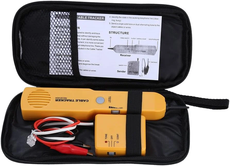 تستر خط تلفن Bewinner - تستر کابل RJ11 قابل حمل برای تست سریع خط و ابزار تجزیه و تحلیل شبکه