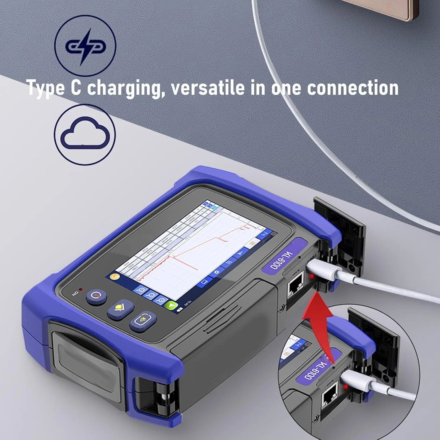 تستر فیبر نوری OTDR Bewinner، طول موج 1550 نانومتر با صفحه نمایش لمسی LCD 4.3 اینچی، محدوده دینامیکی 24dB، تستر فیبر با VFL OPM LS OLS RJ45 داخلی، عملکردهای ابزار شبکه کابل RJ45 تستر فیبر نوری OTDR Bewinner، طول موج 1550 نانومتر با صفحه نمایش لمسی LCD 4.3 اینچی، محدوده دینامیکی 24dB، تستر فیبر با VFL OPM LS OLS RJ45 داخلی، عملکردهای ابزار شبکه کابل RJ45