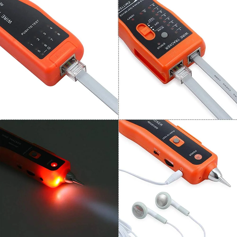 ردیاب کابل BOOGIIO RJ45 RJ11، ردیاب خط چند منظوره، شبکه اترنت LAN Cat5 Cat6 به همراه هدفون برای مرتب سازی کابل، مرتب سازی تعمیر و نگهداری شبکه، تست خط تلفن ردیاب کابل BOOGIIO RJ45 RJ11، ردیاب خط چند منظوره، شبکه اترنت LAN Cat5 Cat6 به همراه هدفون برای مرتب سازی کابل، مرتب سازی تعمیر و نگهداری شبکه، تست خط تلفن