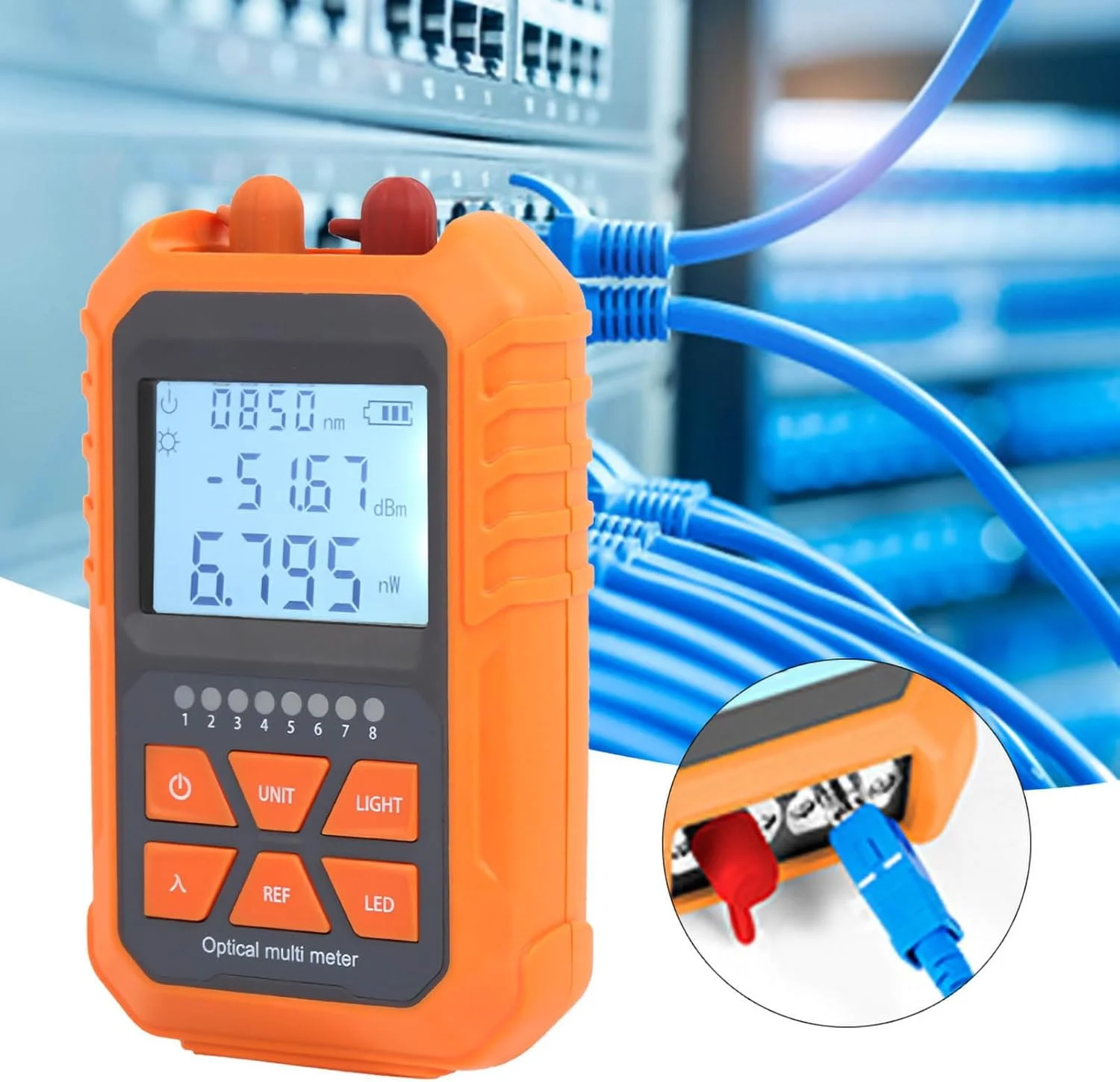 توانسنج نوری، تستر کوچک تضعیف نور فیبر، نور قرمز، آشکارساز کابل شبکه چند منظوره، حافظه طول موج، تستر کابل شبکه توانسنج نوری، تستر کوچک تضعیف نور فیبر، نور قرمز، آشکارساز کابل شبکه چند منظوره، حافظه طول موج، تستر کابل شبکه