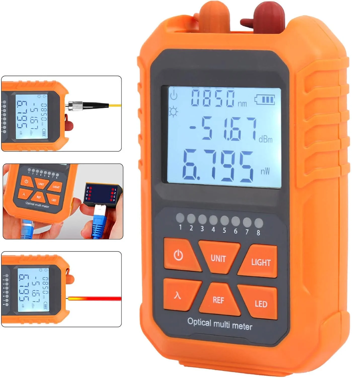 توانسنج نوری، تستر کوچک تضعیف نور فیبر، نور قرمز، آشکارساز کابل شبکه چند منظوره، حافظه طول موج، تستر کابل شبکه توانسنج نوری، تستر کوچک تضعیف نور فیبر، نور قرمز، آشکارساز کابل شبکه چند منظوره، حافظه طول موج، تستر کابل شبکه