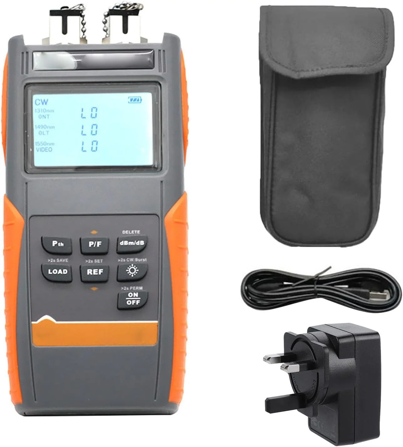 تستر کابل فیبر نوری، دستگاه قابل حمل PON با کانکتورهای FC SC و نشانگر بصری خرابی 2 مگاواتی