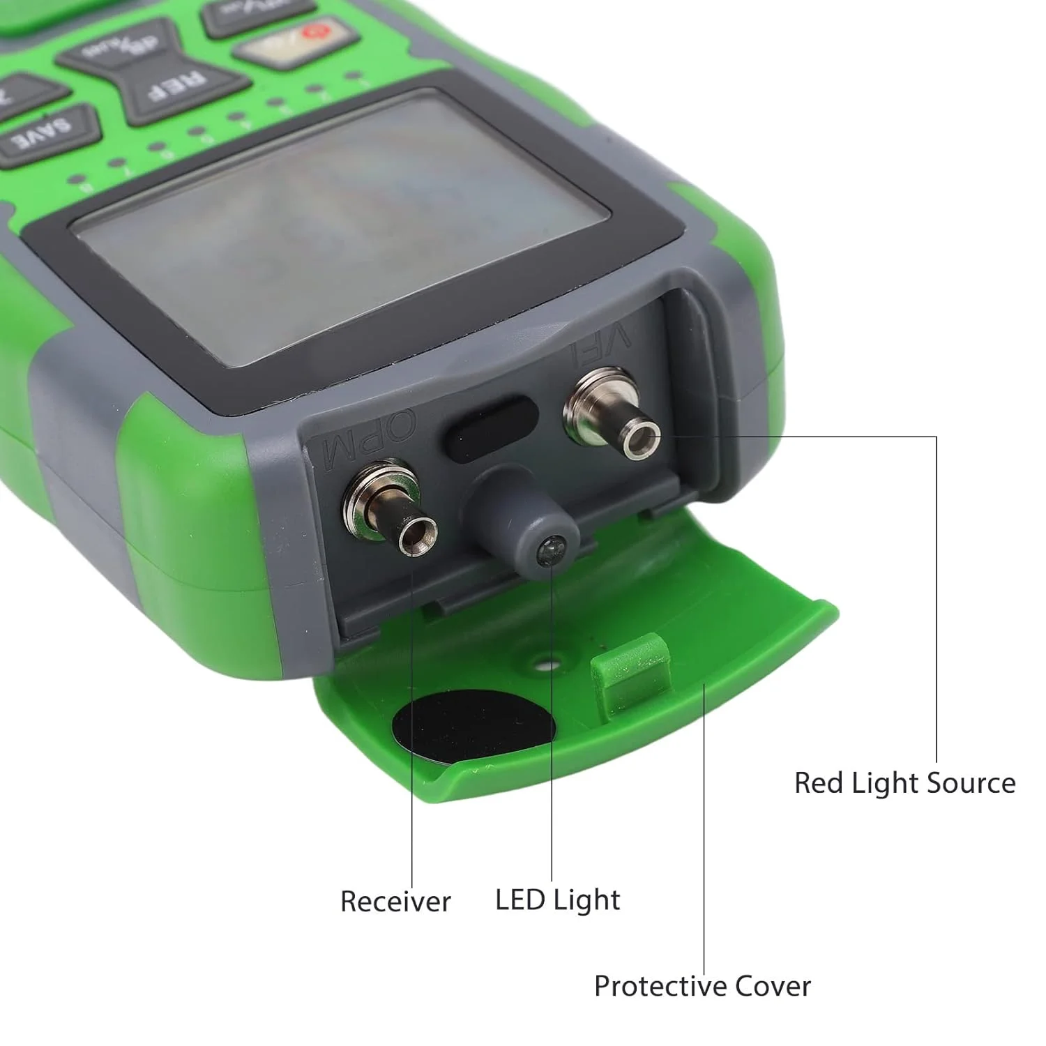 توان سنج نوری، مینی تستر فیبر، تستر توان کابل فیبر نوری نور قرمز با کابل شارژ USB (1MW)، تستر شبکه فیبر، ابزار اندازه گیری نور