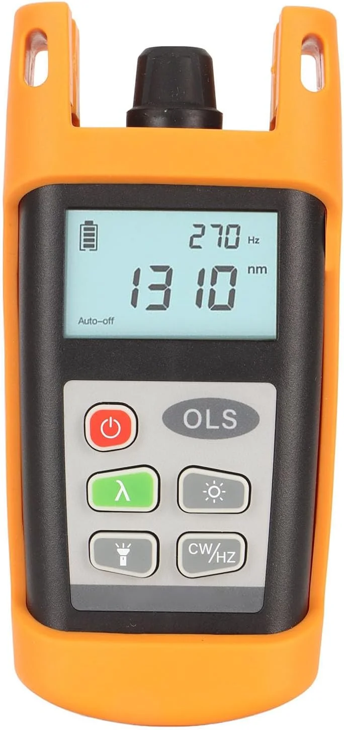 منبع نور نوری، تستر سیگنال فیبر، طول موج دوگانه 850 نانومتر 1300 نانومتر با رابط 2.5 میلی‌متری، بررسی کننده کابل نوری برای نصب شبکه FTTX