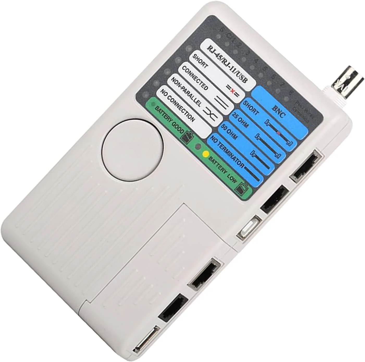 تستر کابل شبکه 4 در 1 RJ45/RJ11/USB/BNC تستر سیم کابل LAN