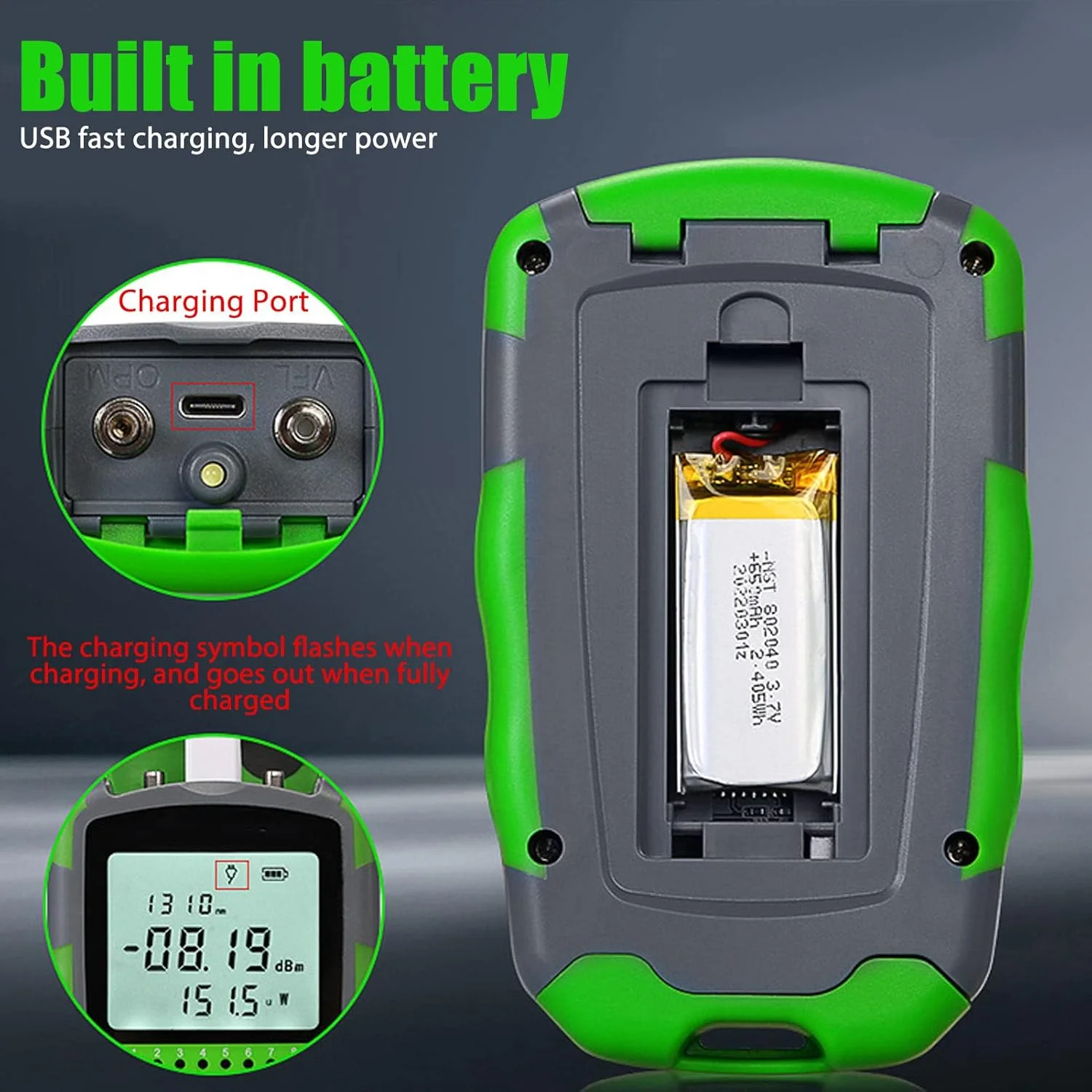 تستر کابل فیبر نوری نور قرمز با شارژ USB، تستر شبکه 4 در 1 چند منظوره، اندازه گیری سریع و دقیق LED، پایدار و قابل اعتماد تستر کابل فیبر نوری نور قرمز با شارژ USB، تستر شبکه 4 در 1 چند منظوره، اندازه گیری سریع و دقیق LED، پایدار و قابل اعتماد