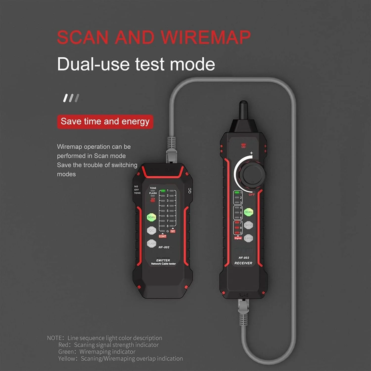 تستر فیبر نوری NF-802، ردیاب سیم شبکه، ردیاب کابل، ابزار تعمیر خط تلفن RJ45 RJ11 (رنگ: NF-802) تستر فیبر نوری NF-802، ردیاب سیم شبکه، ردیاب کابل، ابزار تعمیر خط تلفن RJ45 RJ11 (رنگ: NF-802)