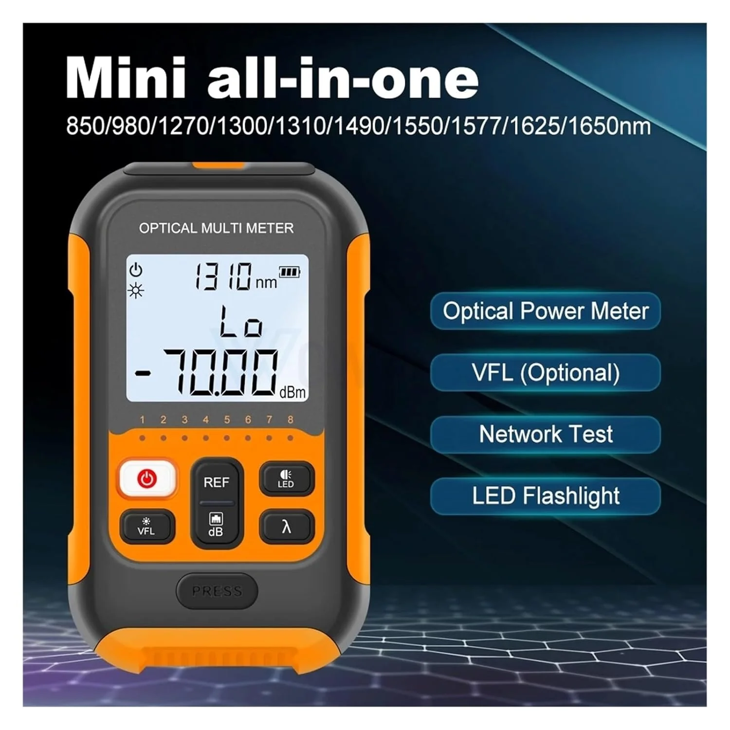 مینی پاور متر نوری سفارشی 4 در 1، مکان یاب عیب بصری، تستر کابل شبکه، چراغ LED مدل OPM VFL 10/20/30/50MW (30MW) مینی پاور متر نوری سفارشی 4 در 1، مکان یاب عیب بصری، تستر کابل شبکه، چراغ LED مدل OPM VFL 10/20/30/50MW (30MW)