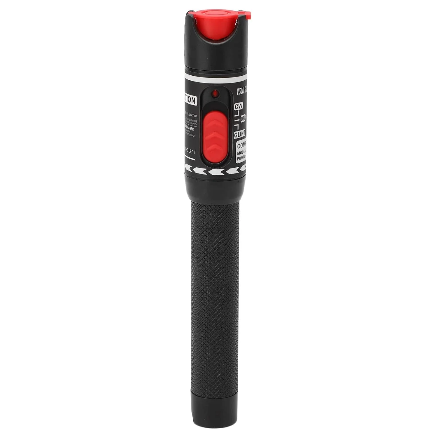 قلم نور قرمز VFL کیوئی 50MW 50KM، تستر منبع نور فیبر نوری VFL، کانکتور جهانی قلم نور قرمز غیر تماسی آلیاژ آلومینیوم، آشکارساز تستر منبع فیبر نوری برای تست کابل شبکه