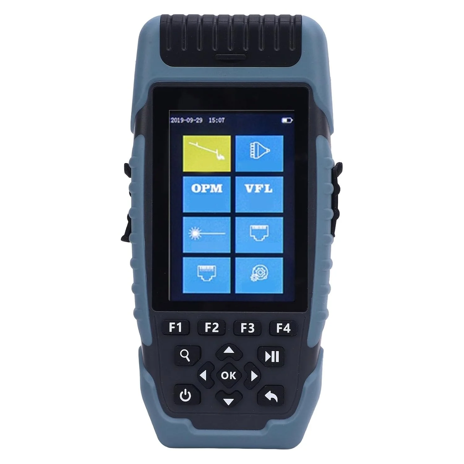 تستر فیبر نوری OTDR Depisuta، صفحه نمایش لمسی رنگی 3.5 اینچی 1310 نانومتری چند منظوره با کانکتورهای FC SC ST برای ارتباطات فیبر نوری، حسگر فیبر