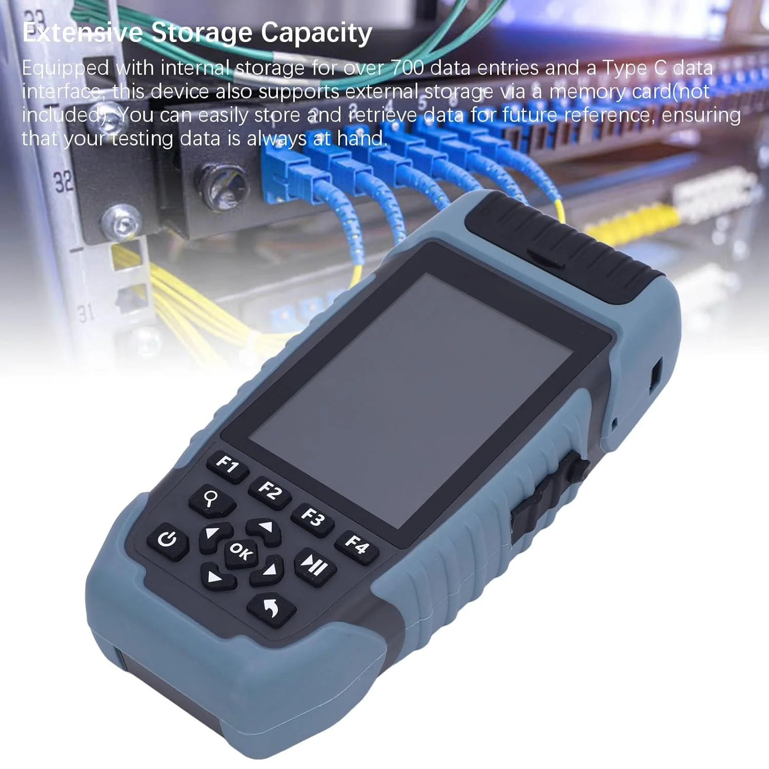 تستر فیبر نوری OTDR Depisuta، صفحه نمایش لمسی رنگی 3.5 اینچی 1310 نانومتری چند منظوره با کانکتورهای FC SC ST برای ارتباطات فیبر نوری، حسگر فیبر