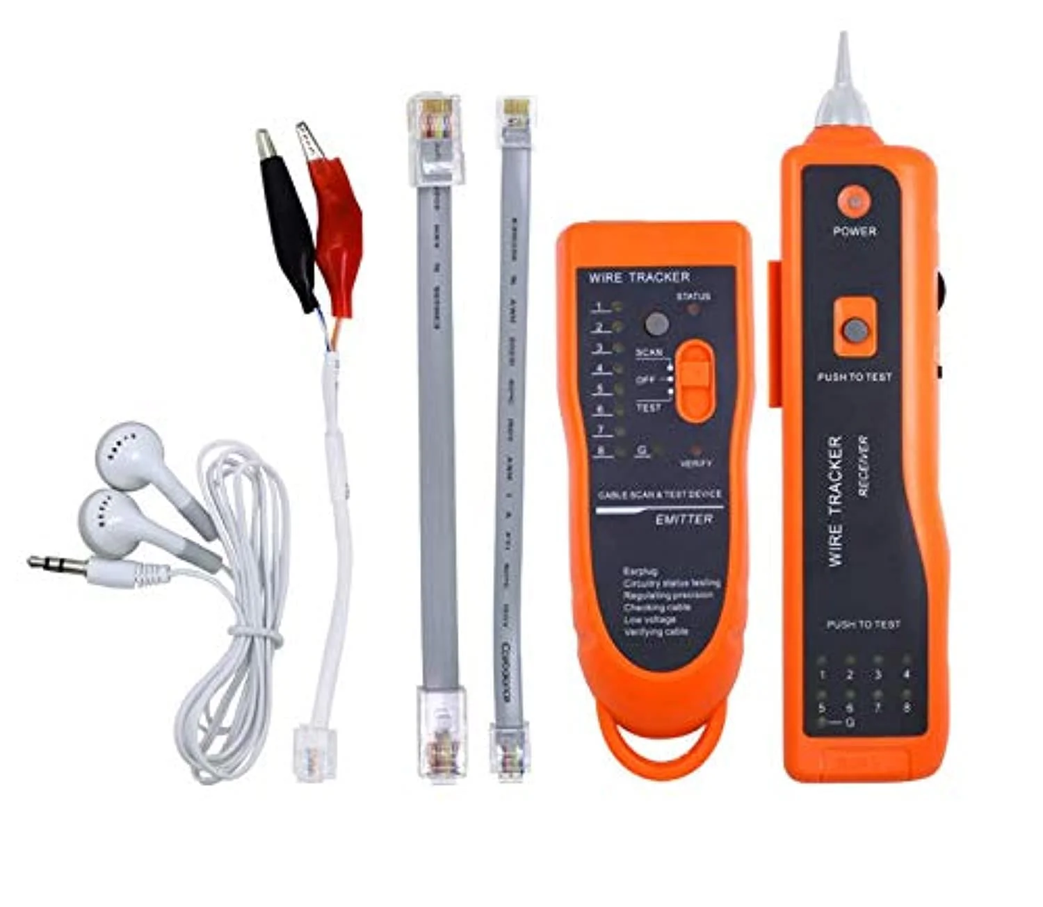 تستر عیب یاب XQ-350 برای کابل شبکه LAN مدل UTP STP Cat5 Cat6 RJ45 و ردیاب/ ردیاب سیم تلفن RJ11