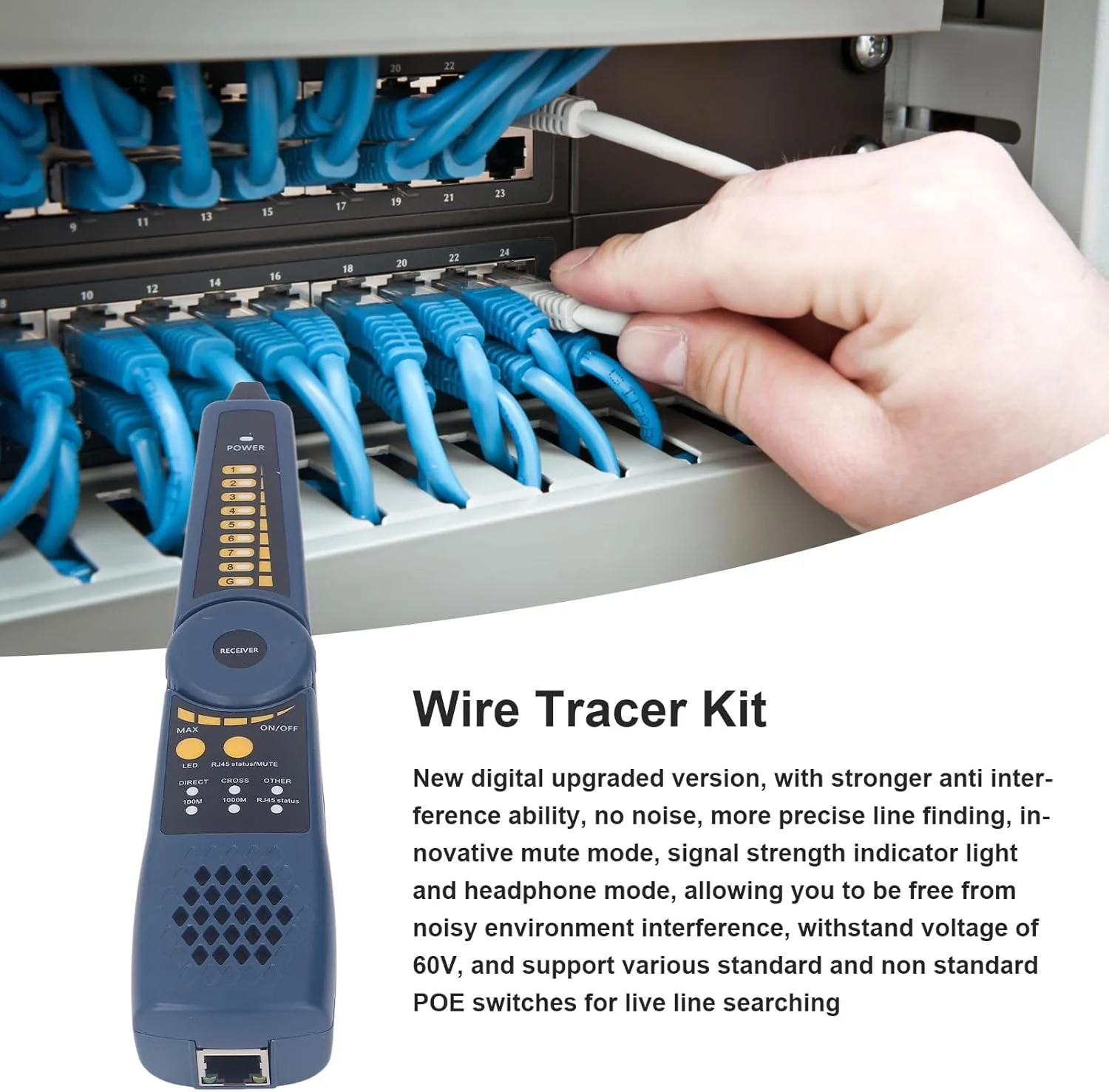 کیت ردیاب سیم شبکه دیجیتال، تستر کابل چند منظوره، ردیاب سیم زیرزمینی، تستر کابل اترنت با کابل اتصال کیت ردیاب سیم شبکه دیجیتال، تستر کابل چند منظوره، ردیاب سیم زیرزمینی، تستر کابل اترنت با کابل اتصال