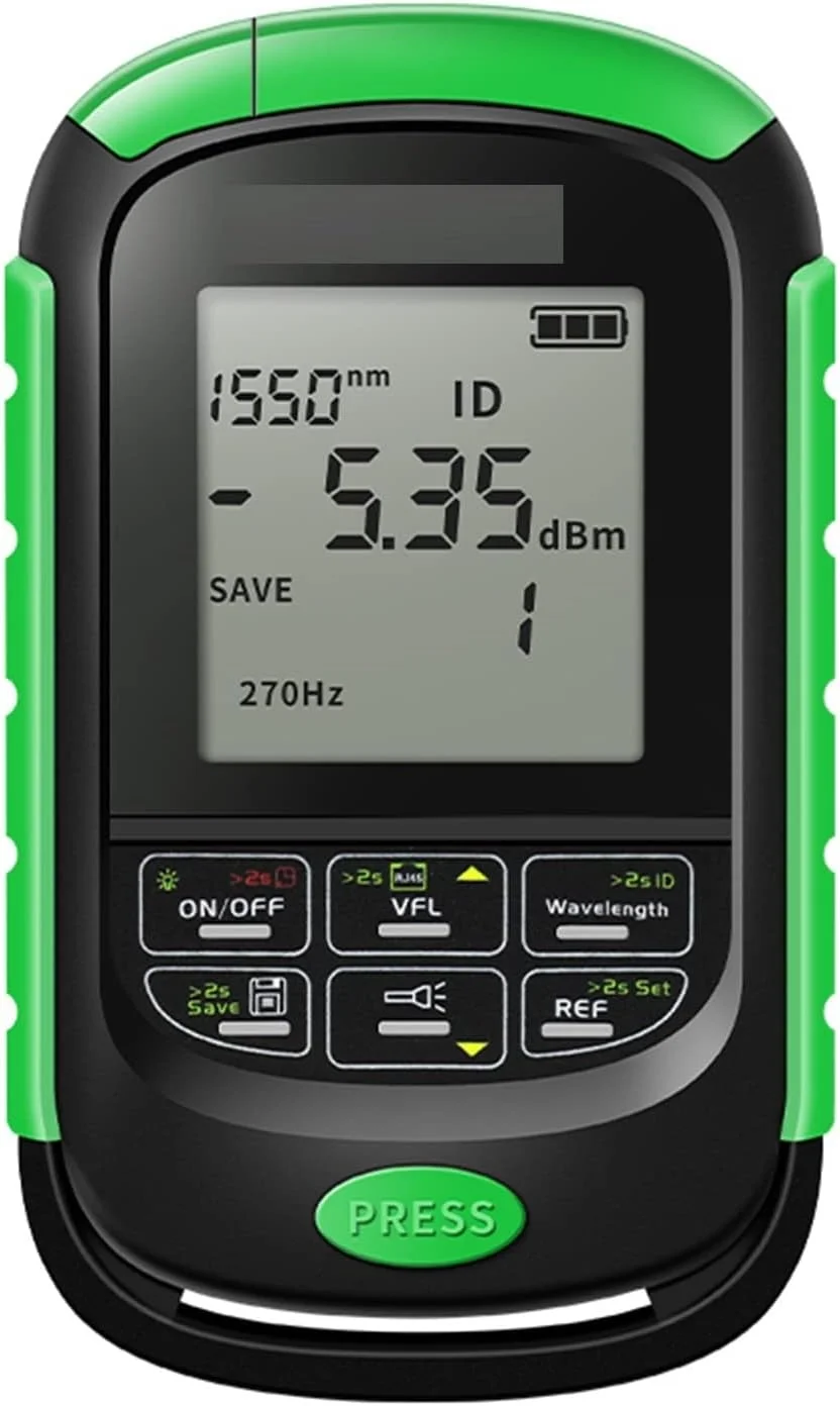 تستر فیبر نوری 4 در 1 با باتری لیتیومی، توان سنج نوری، نشانگر بصری عیب یاب 5 کیلومتر 15 کیلومتر 30 کیلومتر، تست کابل شبکه، چراغ ال ای دی