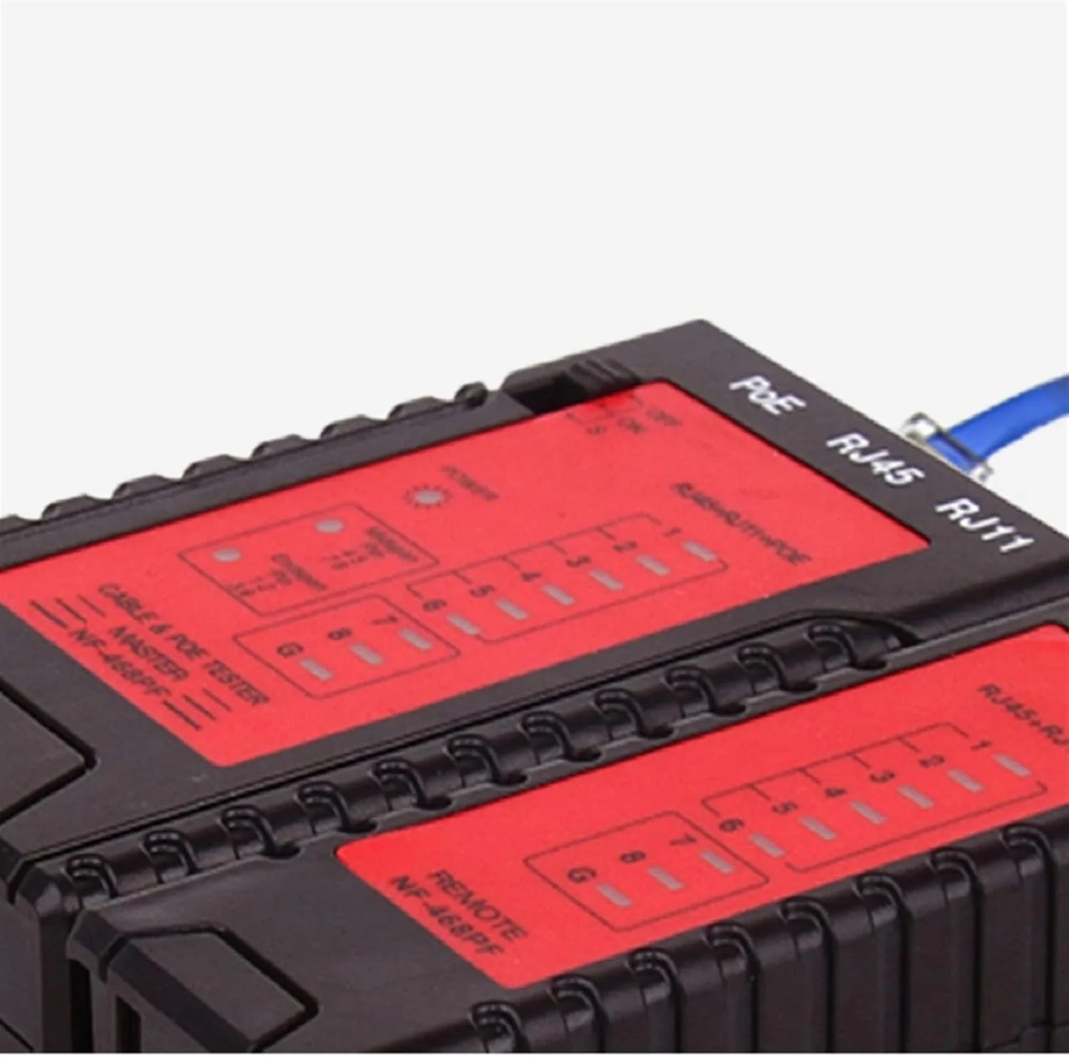 تستر فیبر نوری DOKGRYD مدل NF-468PF، تستر POE، تشخیص استاندارد، تست پیوستگی کابل شبکه LAN، نور LED RJ11 RJ45