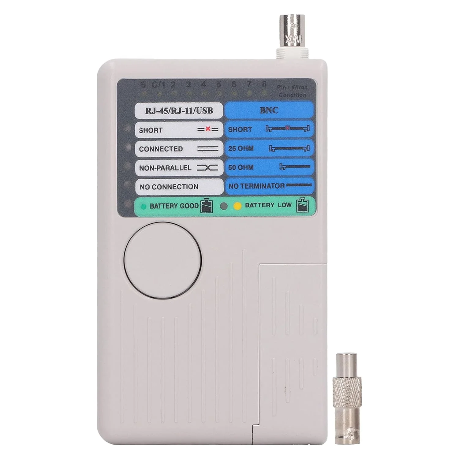 دستگاه تست کابل 4 در 1 Cryfokt، متر چند منظوره برای کابل تلفن، BNC، USB، RJ11، RJ45 و کواکسیال