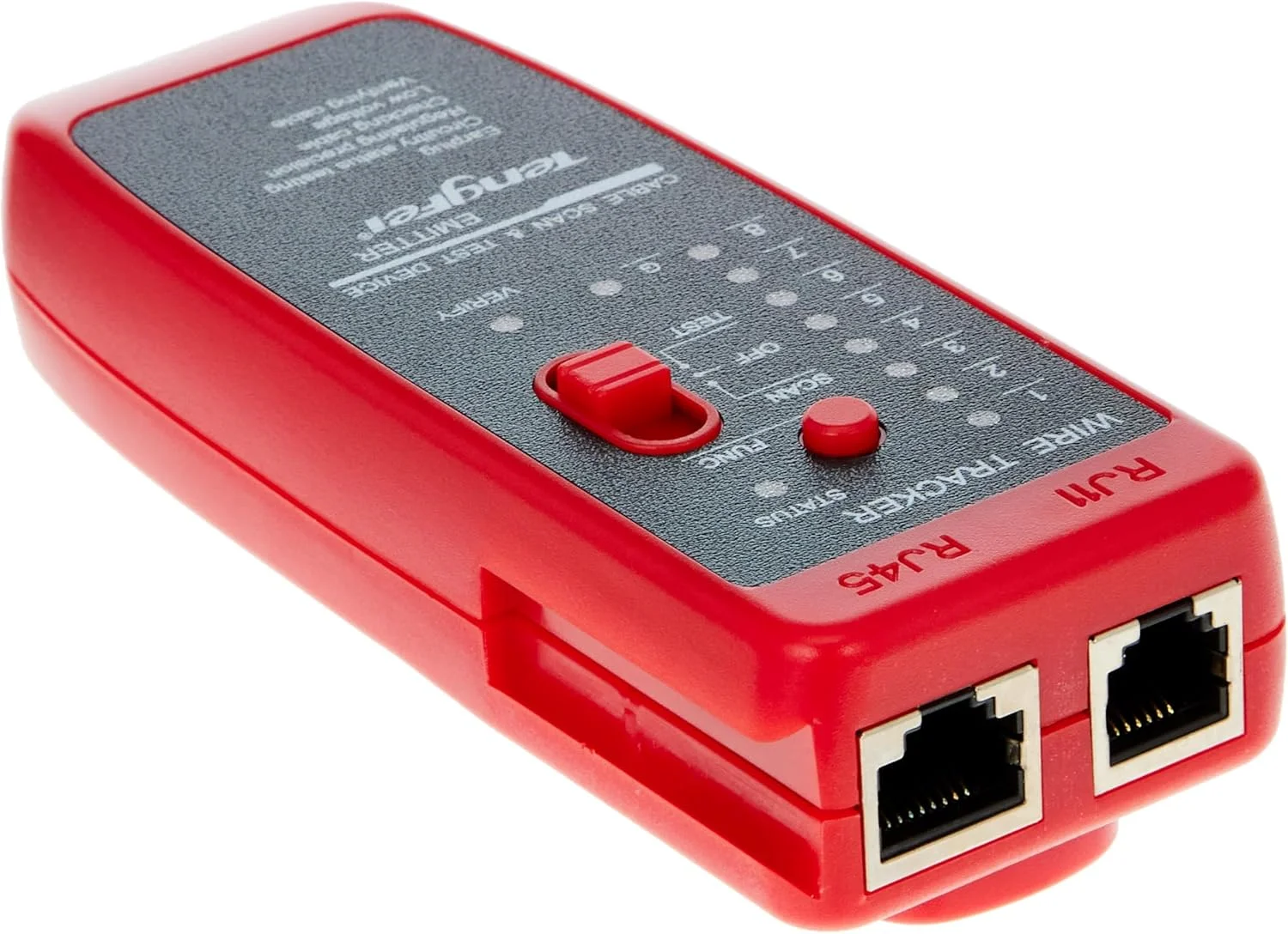 ردیاب سیم ECVV، یابنده خط شبکه، تستر کابل تلفن RJ11 RJ45، ردیاب تشخیص دهنده، کیت تُن، قرمز، TF-008A