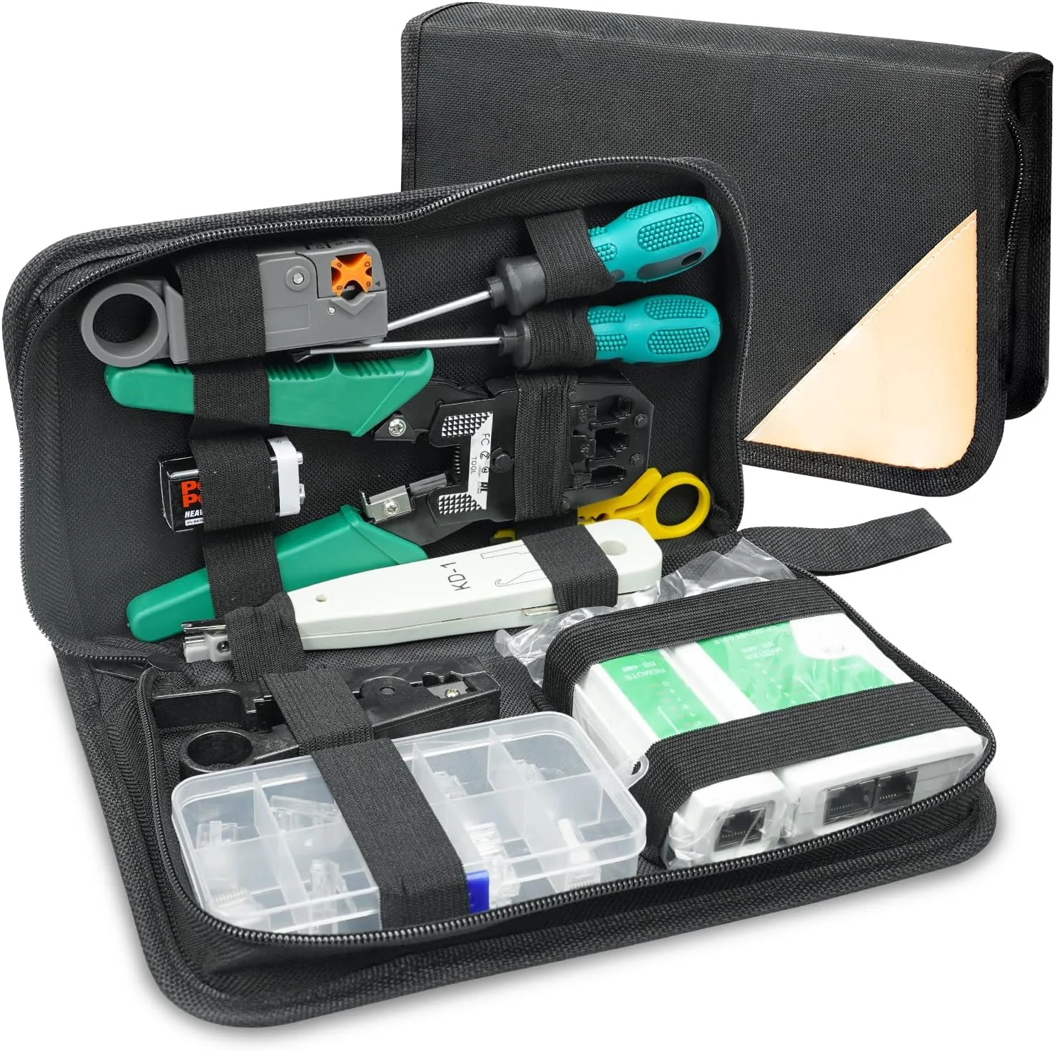 مجموعه ابزار تعمیرات شبکه ELEUTH RJ45، ابزار حرفه ای نگهداری شبکه کامپیوتر LAN، مجموعه ابزار تعمیر 12 در 1