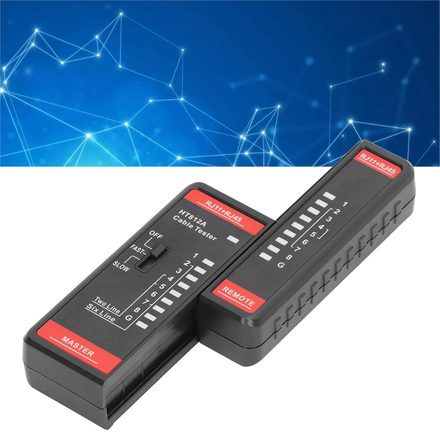 تستر کابل بسیار مطمئن Elprico RJ11 RJ45 ابزار تست سیم خط تلفن برای اندازه گیری