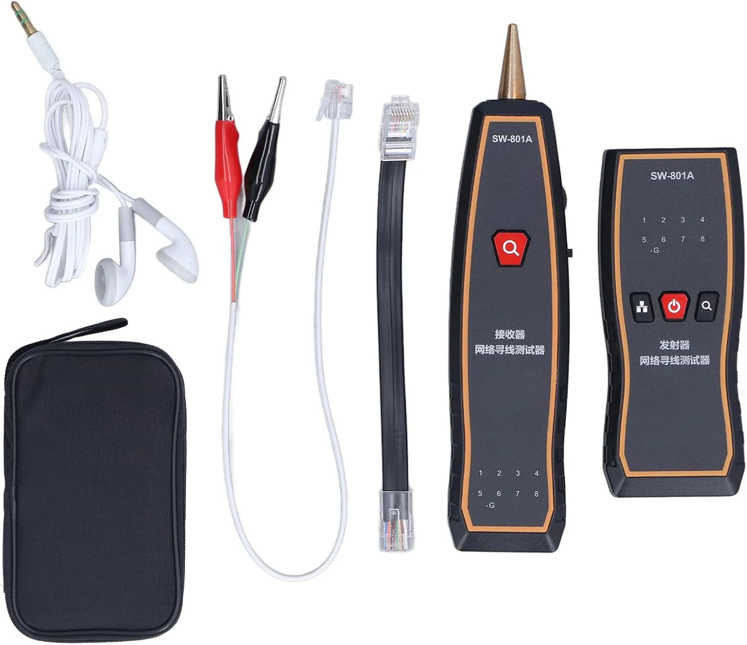 تستر کابل ردیاب سیم تستر کابل شبکه ردیاب کابل اترنت کیت ردیاب خط یاب کابل برای ردیابی سیم، تطبیق کابل شبکه، بررسی تداوم