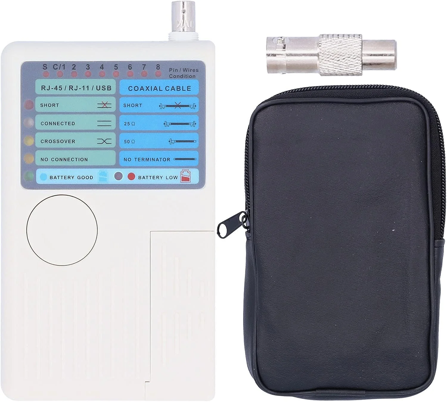 تستر کابل کواکسیال Eujgoov، تستر شبکه چند منظوره، ابزار تست کابل RJ11/RJ45/USB/BNC