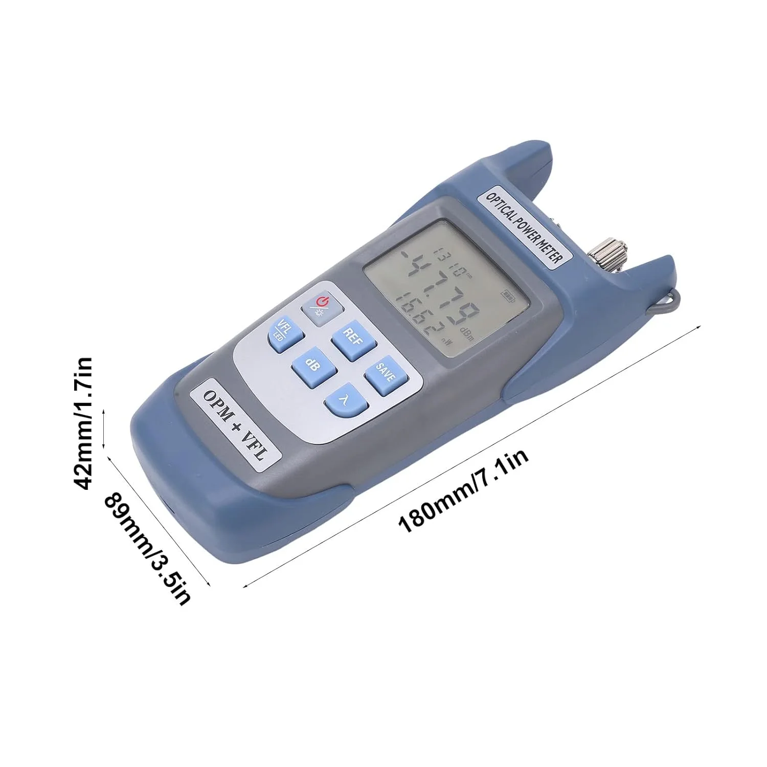 Eujgoov توان سنج فیبر نوری قابل حمل -70 تا 10dbm، تست کننده کابل فیبر نوری، مکان یاب بصری خطا با نور LED 15KM 15MW Eujgoov توان سنج فیبر نوری قابل حمل -70 تا 10dbm، تست کننده کابل فیبر نوری، مکان یاب بصری خطا با نور LED 15KM 15MW