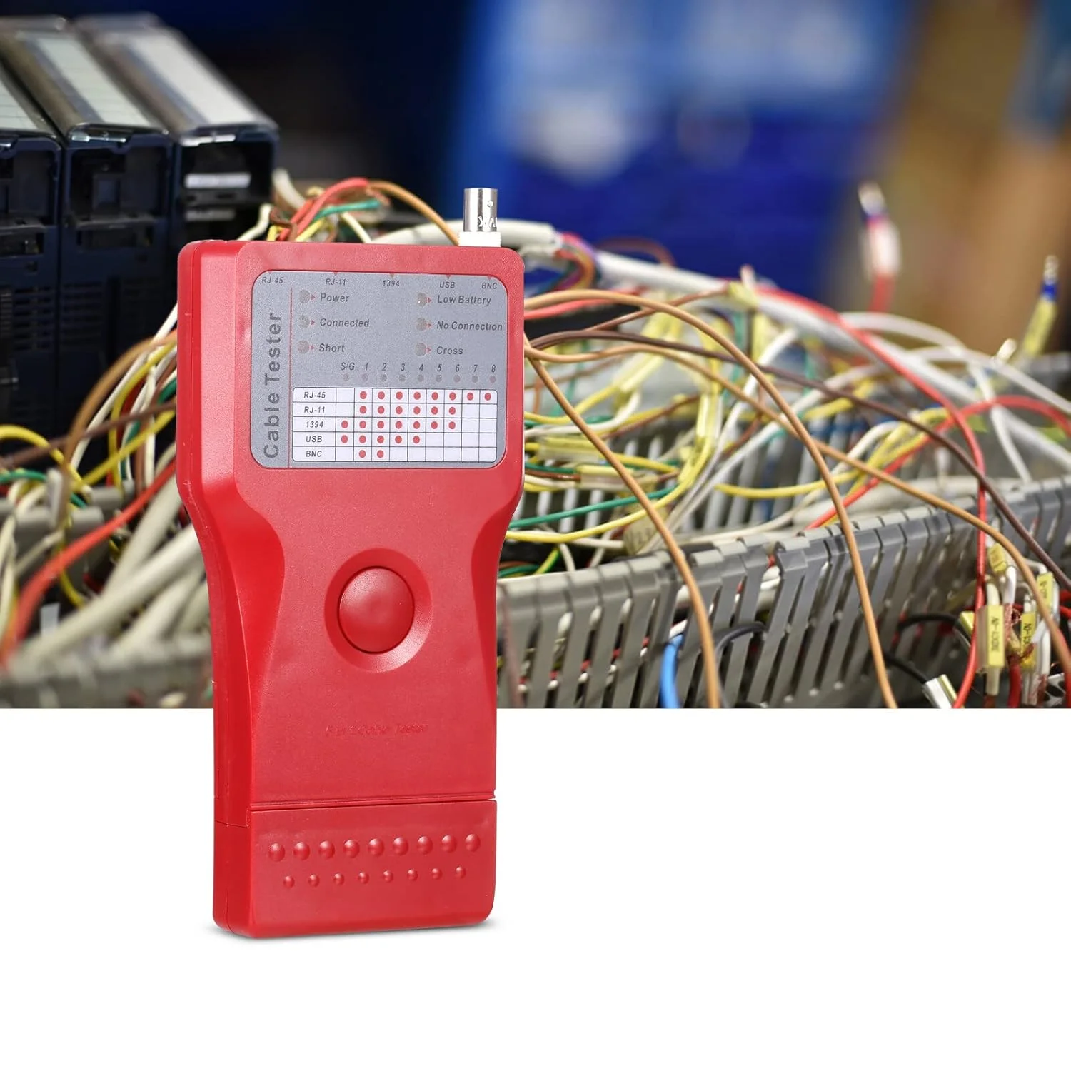تستر کابل شبکه چند منظوره 5 در 1 Fawoonu RJ45 RJ11 UTP STP BNC تستر کابل 1394 تستر خط با واحد از راه دور