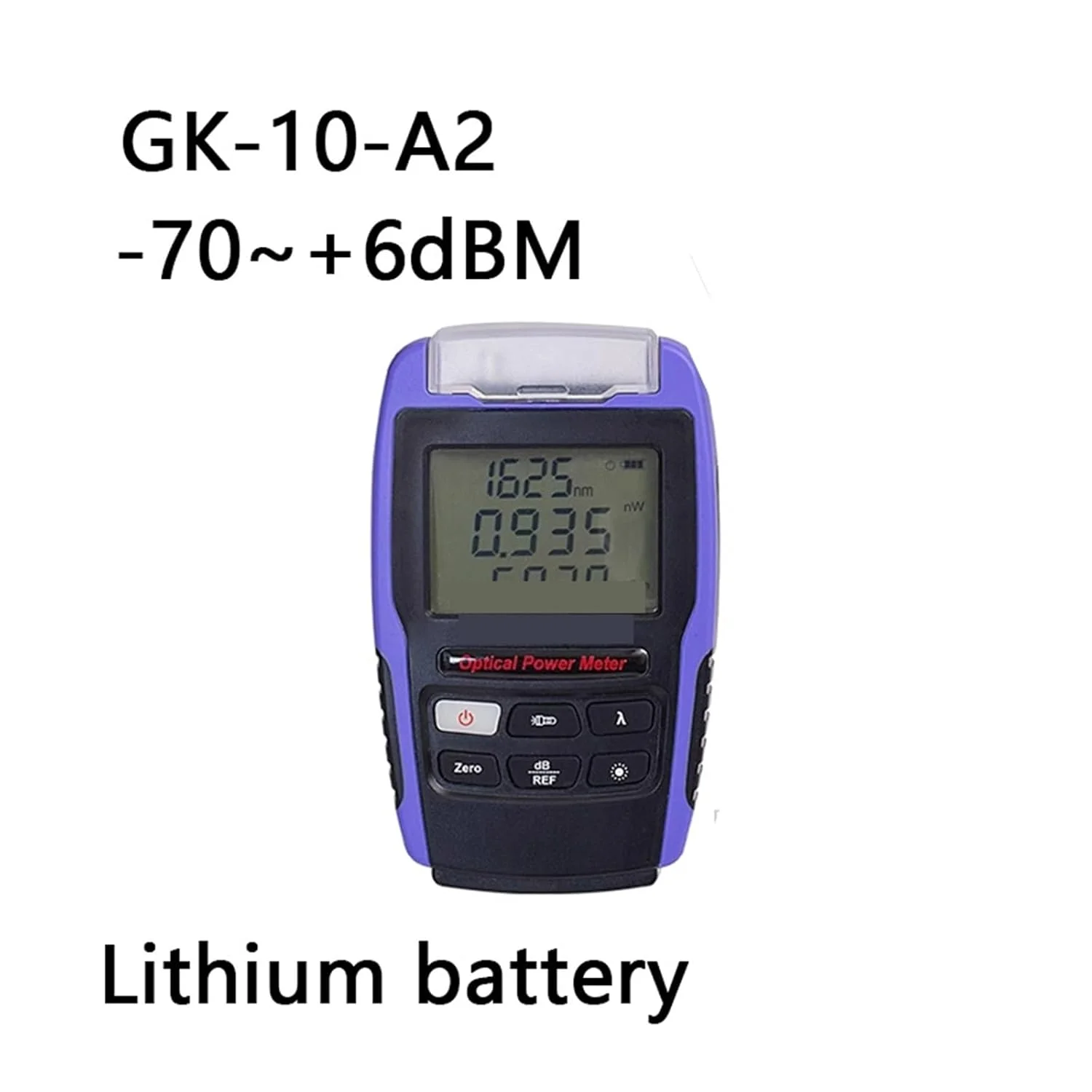 توان‌سنج فیبر نوری مینی با نور LED، تستر کابل فیبر نوری دستی -70+6dBm یا -50+26dBm (10-A2)