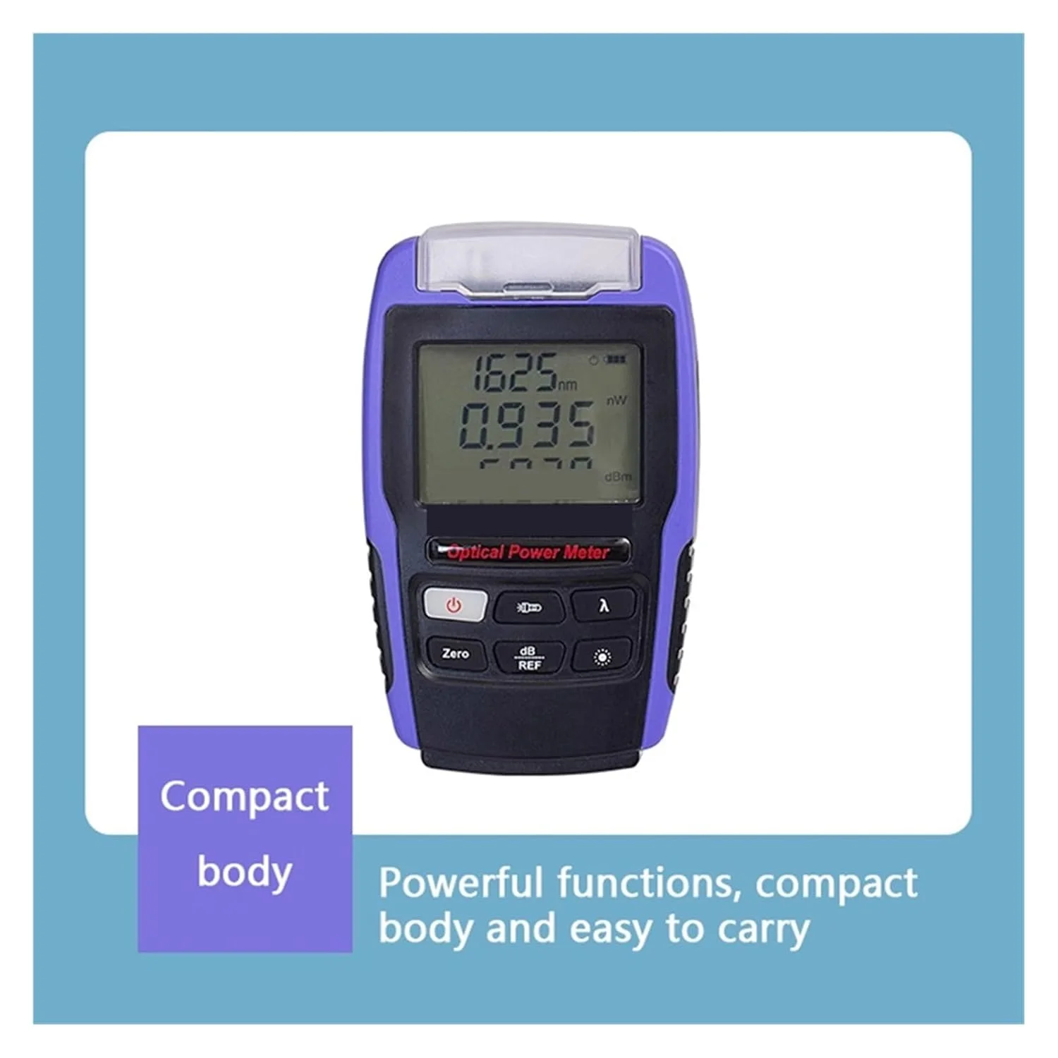 توان‌سنج فیبر نوری مینی با نور LED، تستر کابل فیبر نوری دستی -70+6dBm یا -50+26dBm (10-A2)