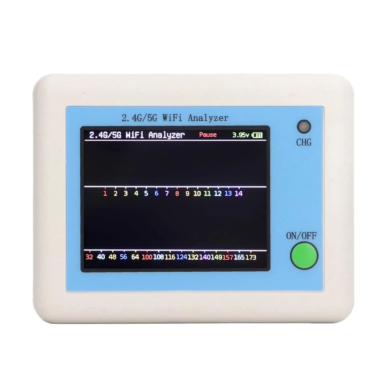 تستر نمایشگر بی‌سیم فرن، تستر وای‌فای، تحلیلگر وای‌فای، دستگاه تست اترنت بی‌سیم، ابزار بررسی تقویت وای‌فای، تحلیلگر شبکه بی‌سیم 2.4G 5G برای تجسم و عیب‌یابی مشکلات وای‌فای