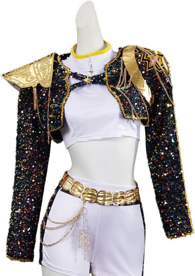 لباس یکسره هانتریکس کی پاپ از جنس PU برای زنانه، دخترانه و بچگانه