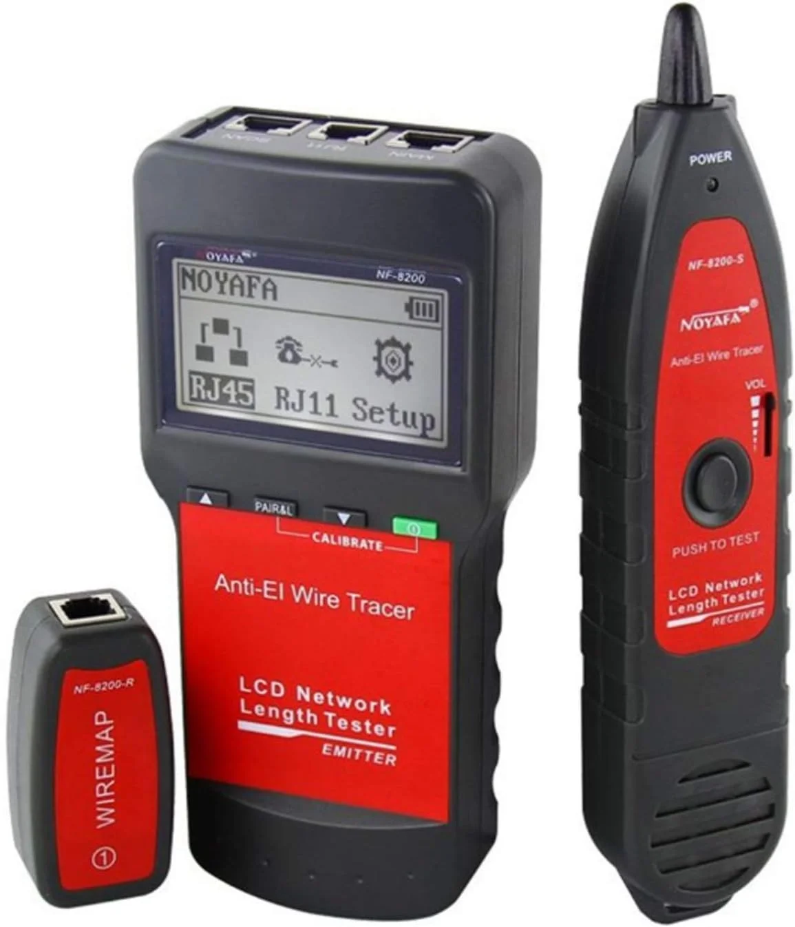 تستر کابل شبکه FURLOU NF-8200 LAN RJ45 ردیاب کابل سیم اترنت با صفحه نمایش LCD با نور پس زمینه