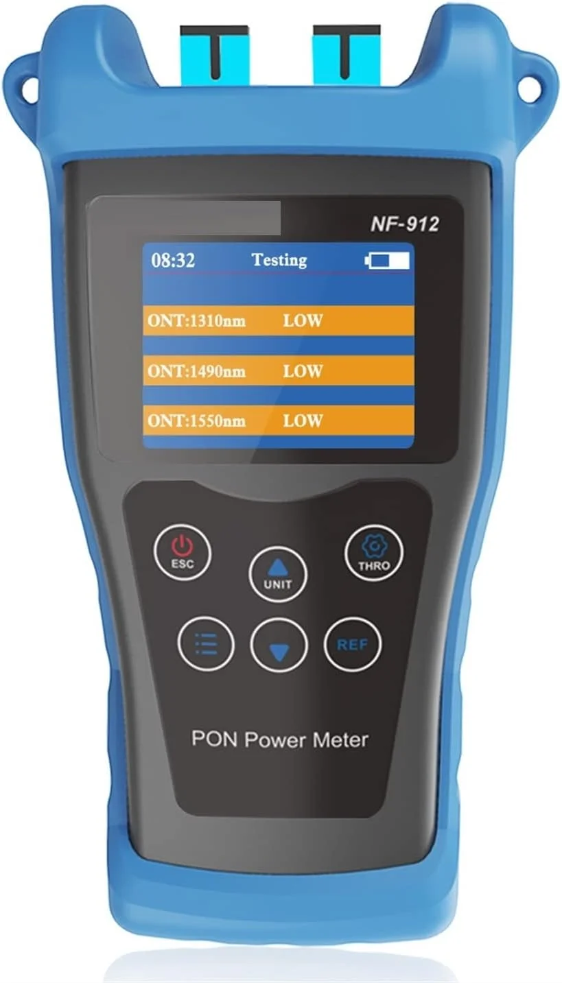 تستر فیبر نوری FURLOU مدل NF-912، قابل حمل، دارای باتری لیتیوم یونی، توان سنج نوری، ردیاب عیب یابی بصری، تست کابل شبکه، تستر فیبر نوری