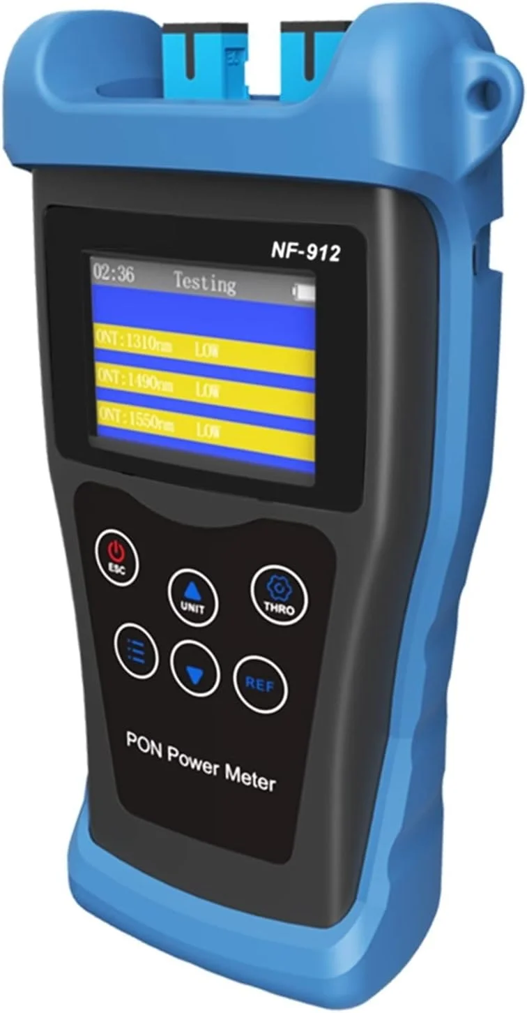 تستر فیبر نوری FURLOU مدل NF-912، قابل حمل، دارای باتری لیتیوم یونی، توان سنج نوری، ردیاب عیب یابی بصری، تست کابل شبکه، تستر فیبر نوری