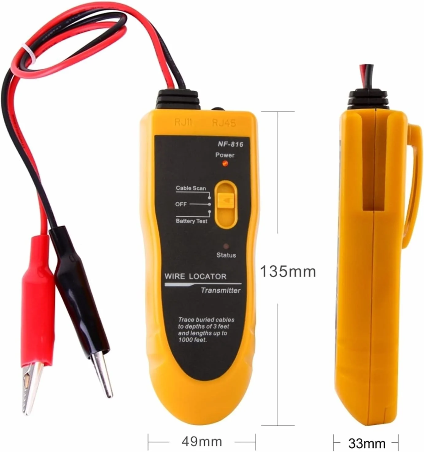 ردیاب کابل زیرزمینی FURLOU مدل NF-816، ردیاب کابل، یابنده شبکه، ردیاب کابل کواکسیال CATV، گیرنده فیبر نوری