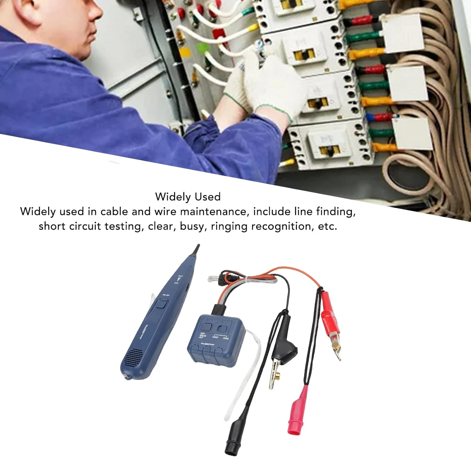 ردیاب کابل زیرزمینی عمومی، ردیاب سیم با نشانگر صوتی و بصری، تست قطع کننده اتصال کوتاه کابل های دیواری و زیرزمینی