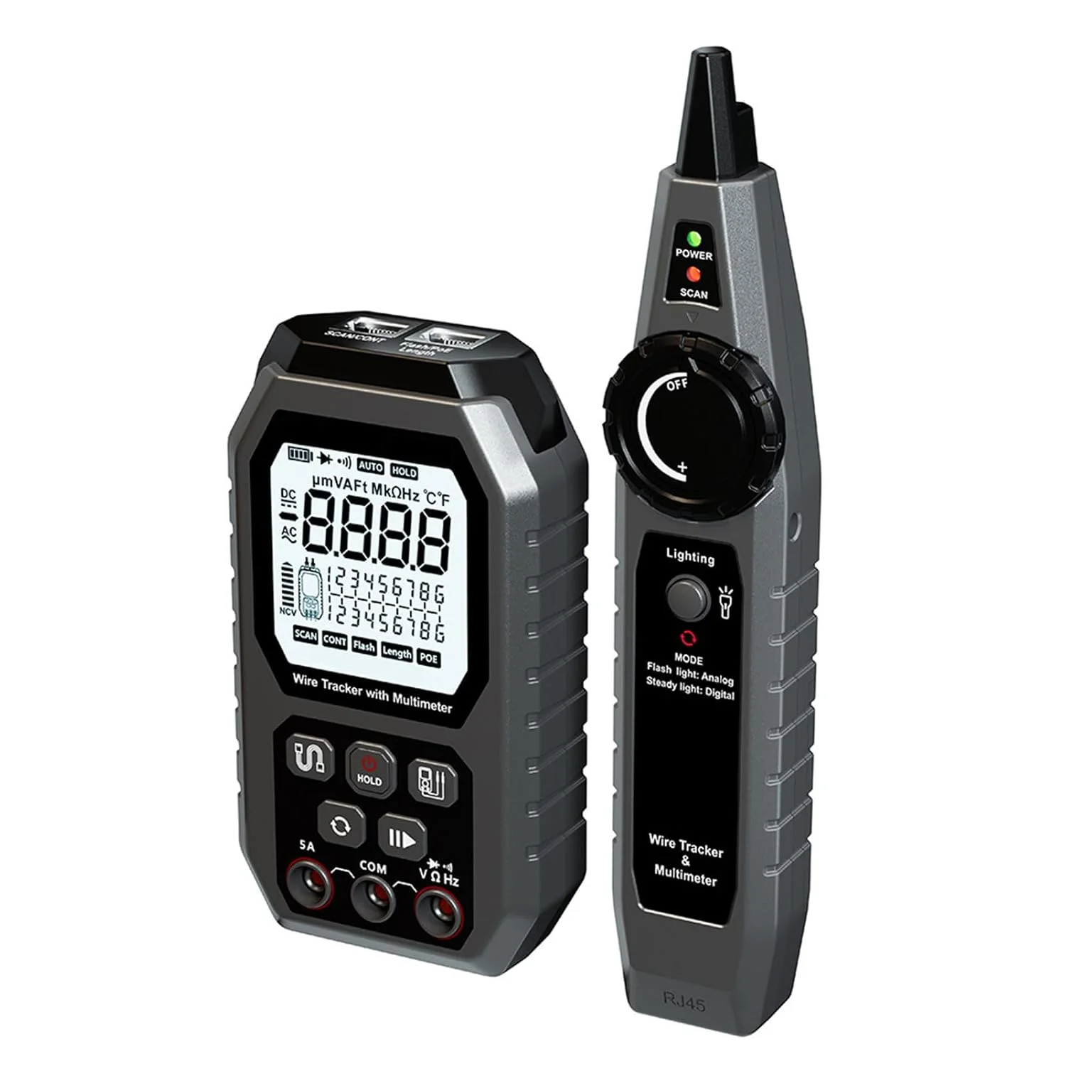 تستر کابل شبکه GeRRiT (همراه با مولتی متر)، تست POE/RJ45 RJ11 CAT5 CAT6 LAN/Ethernet، تستر شبکه TDR ضد تداخل