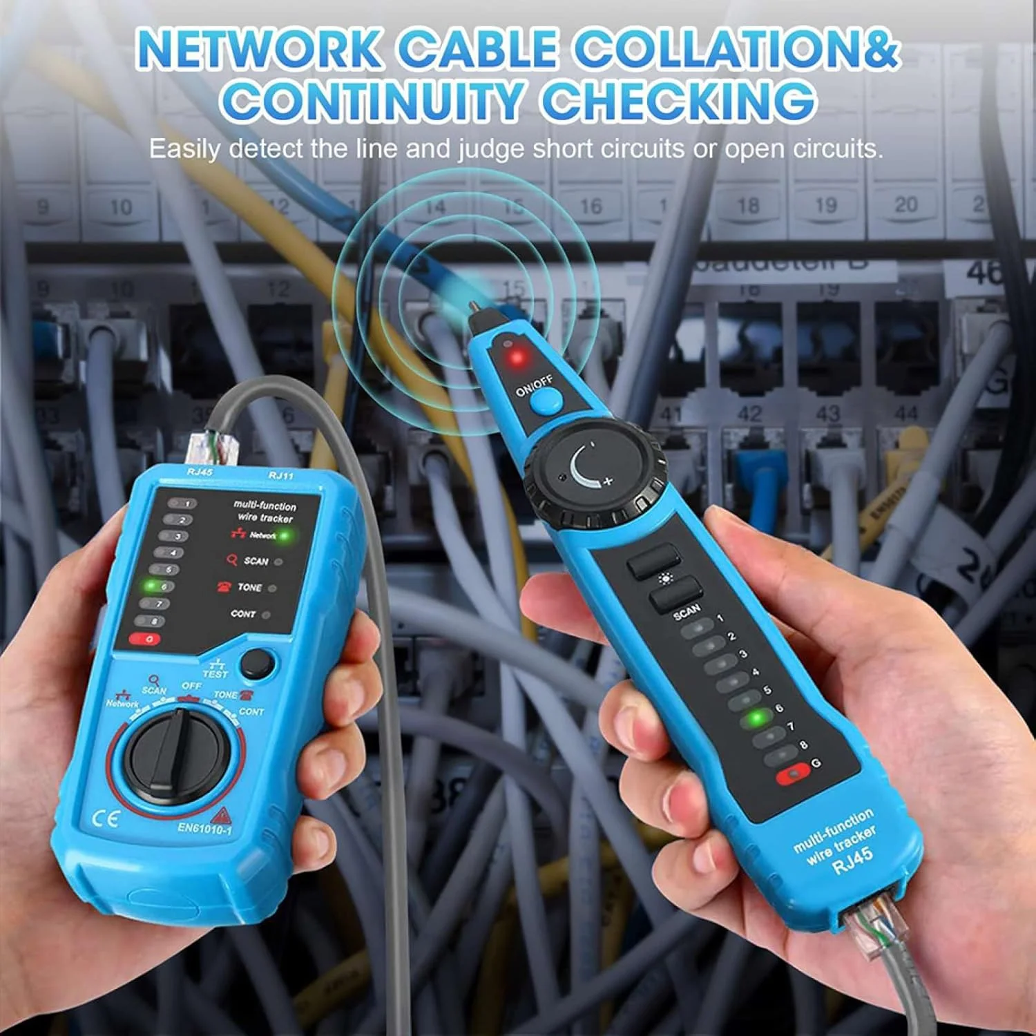 ردیاب سیم، ردیاب سیم چند منظوره، تستر خط تلفن، تستر اترنت LAN برای مرتب سازی کابل شبکه، بررسی تداوم