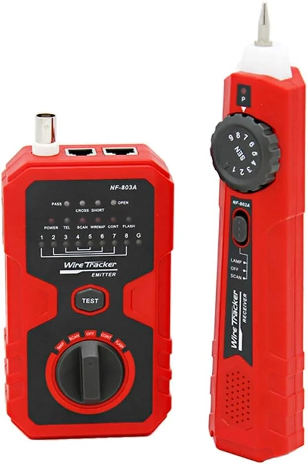 تستر کابل شبکه NF-803A، ردیاب مدار، تستر کابل شبکه برای کابل LAN اترنت، ابزار تست سیم تلفن ثابت، ردیاب مدار برای تست اترنت