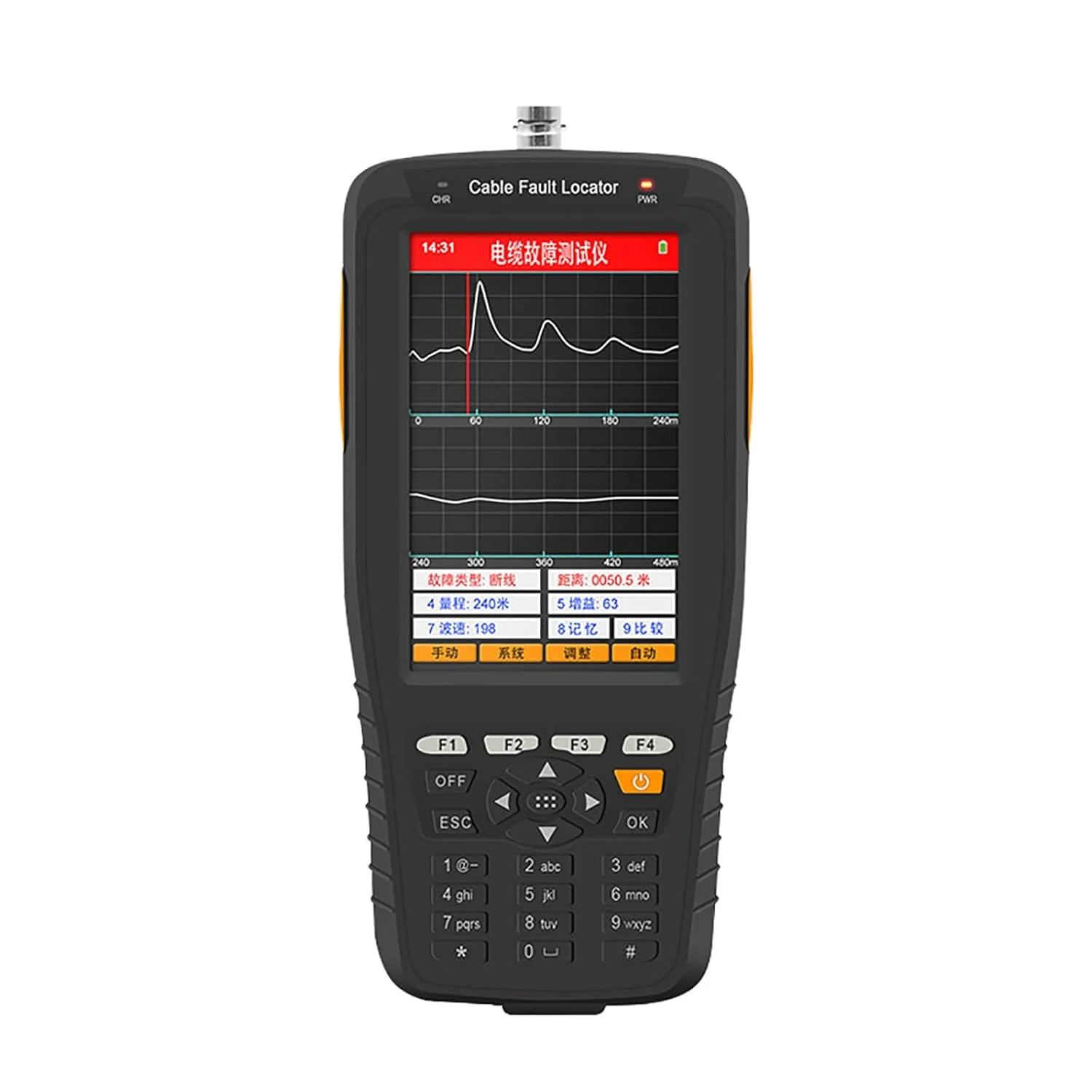 تستر عیب کابل، مکان یاب عیب کابل دستی، به وضوح محل عیب را مشخص می کند، به طور خودکار و دقیق آن را شناسایی می کند، مورد استفاده برای عیوب برق، ارتباطات یا زمین