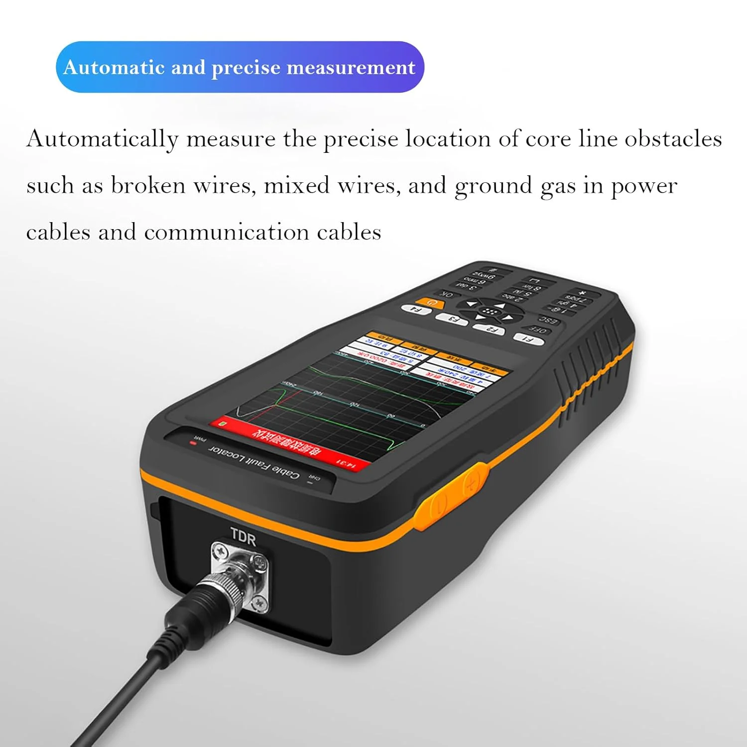 تستر عیب کابل، مکان یاب عیب کابل دستی، به وضوح محل عیب را مشخص می کند، به طور خودکار و دقیق آن را شناسایی می کند، مورد استفاده برای عیوب برق، ارتباطات یا زمین تستر عیب کابل، مکان یاب عیب کابل دستی، به وضوح محل عیب را مشخص می کند، به طور خودکار و دقیق آن را شناسایی می کند، مورد استفاده برای عیوب برق، ارتباطات یا زمین