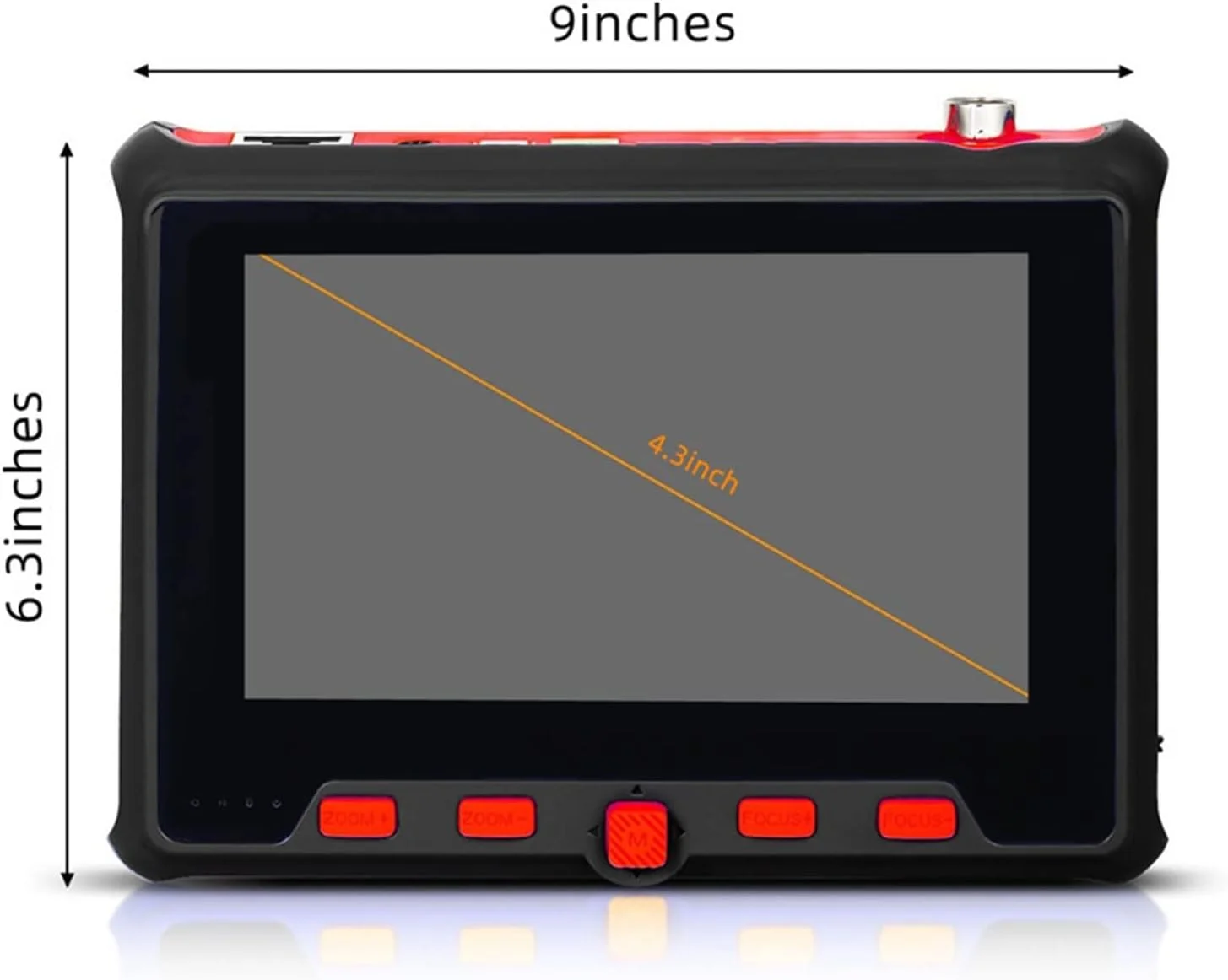 تستر دوربین مداربسته HANEFRE با صفحه نمایش 4.3 اینچی، تستر قابل حمل HD 8MP AHD، صفحه نمایش TFT LCD، تست ویدئو آنالوگ، تست کابل، کنترل PTZ، خروجی برق