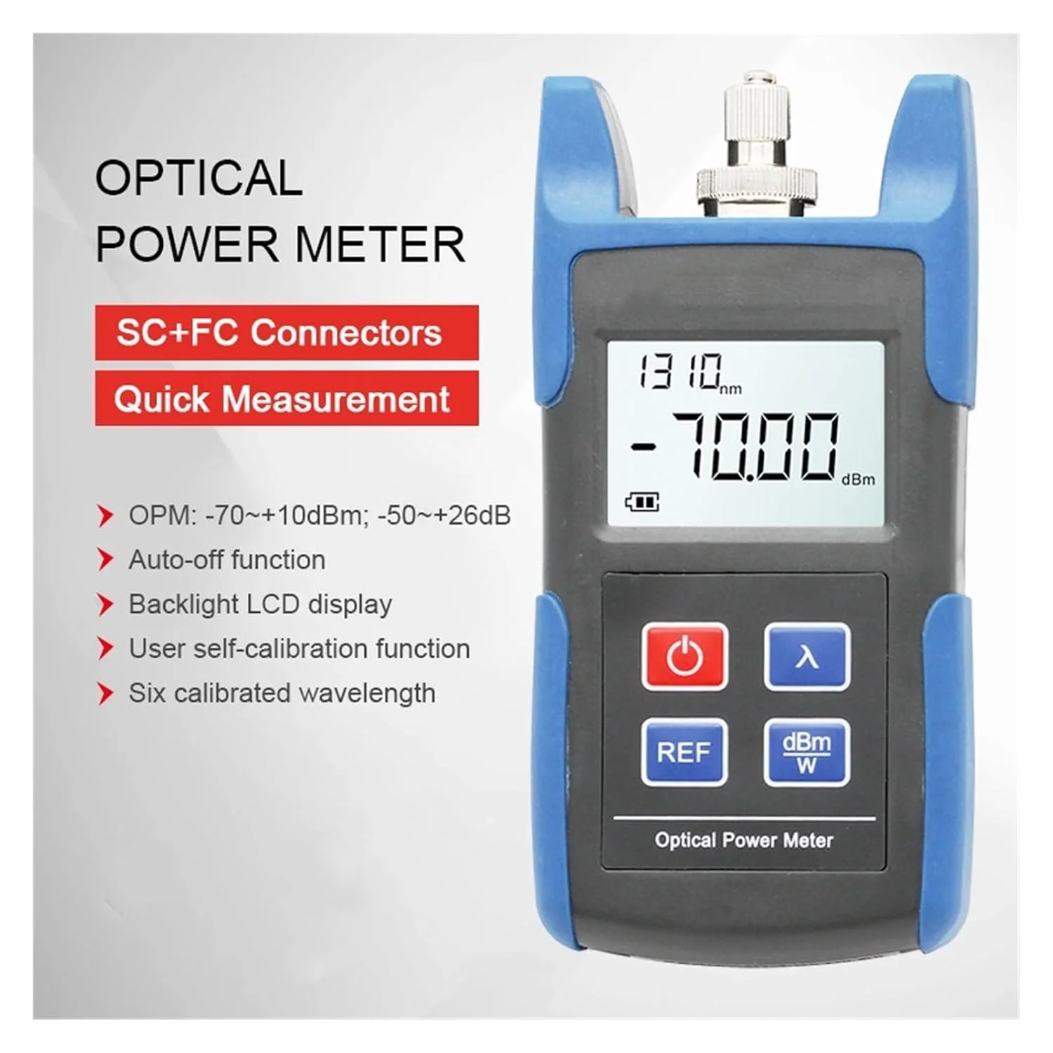 مینی پاور متر نوری با دقت بالا TL-510 تستر فیبر نوری کابل تستر تضعیف نوری (TL-510A)